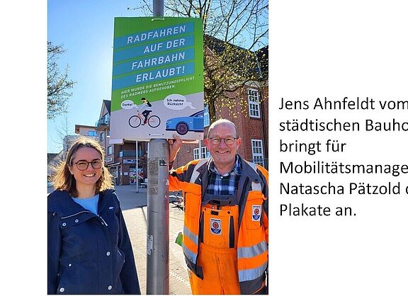 Radfahren auf der Straße erlaubt