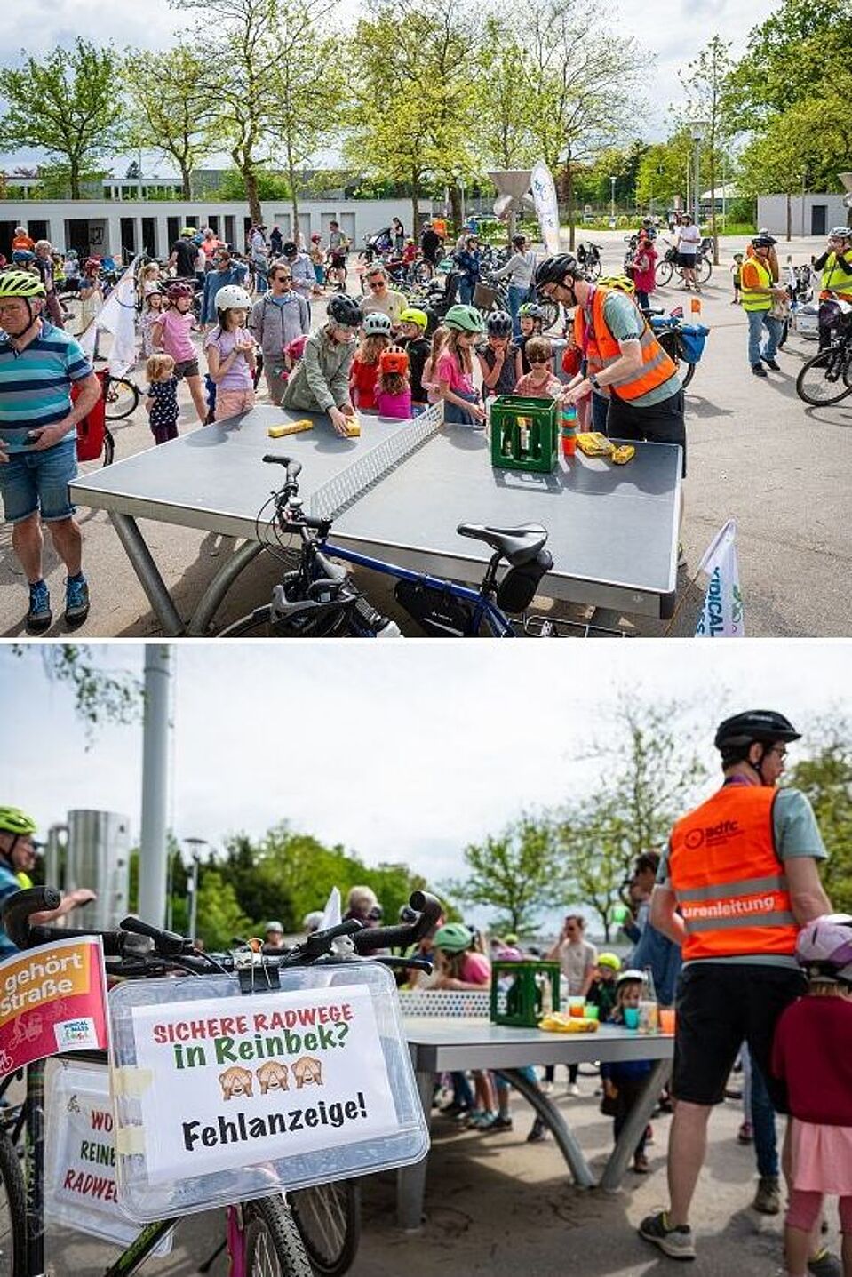 1. Kidical Mass in Reinbek Buffett am Versammlungsort